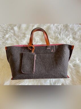 Agnès b. EUC Wool Felted Handbag/ Small Tote Bag